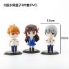 3Pcs Fruits Basket Anime Figure Souma Kyo Honda Tohru Souma Yuki 10Cm Q Version PVC Action 3 - Fruits Basket Merch