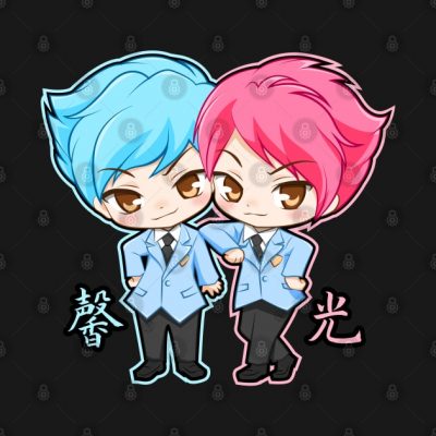 Chibi Hikaru Kaoru Hitachiin Pink Blue Ouran Host Hoodie Official Haikyuu Merch