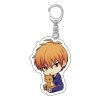 Anime Fruit Basket Key Chain Acrylic Cartoon Figure keychains Metal Holder Key Ring Pendant Jewelry Gift 2 - Fruits Basket Merch