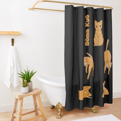 Special Present Fruits Basket Soma Kyo Cat Form Vintage Photograp Shower Curtain Official Fruits Basket Merch